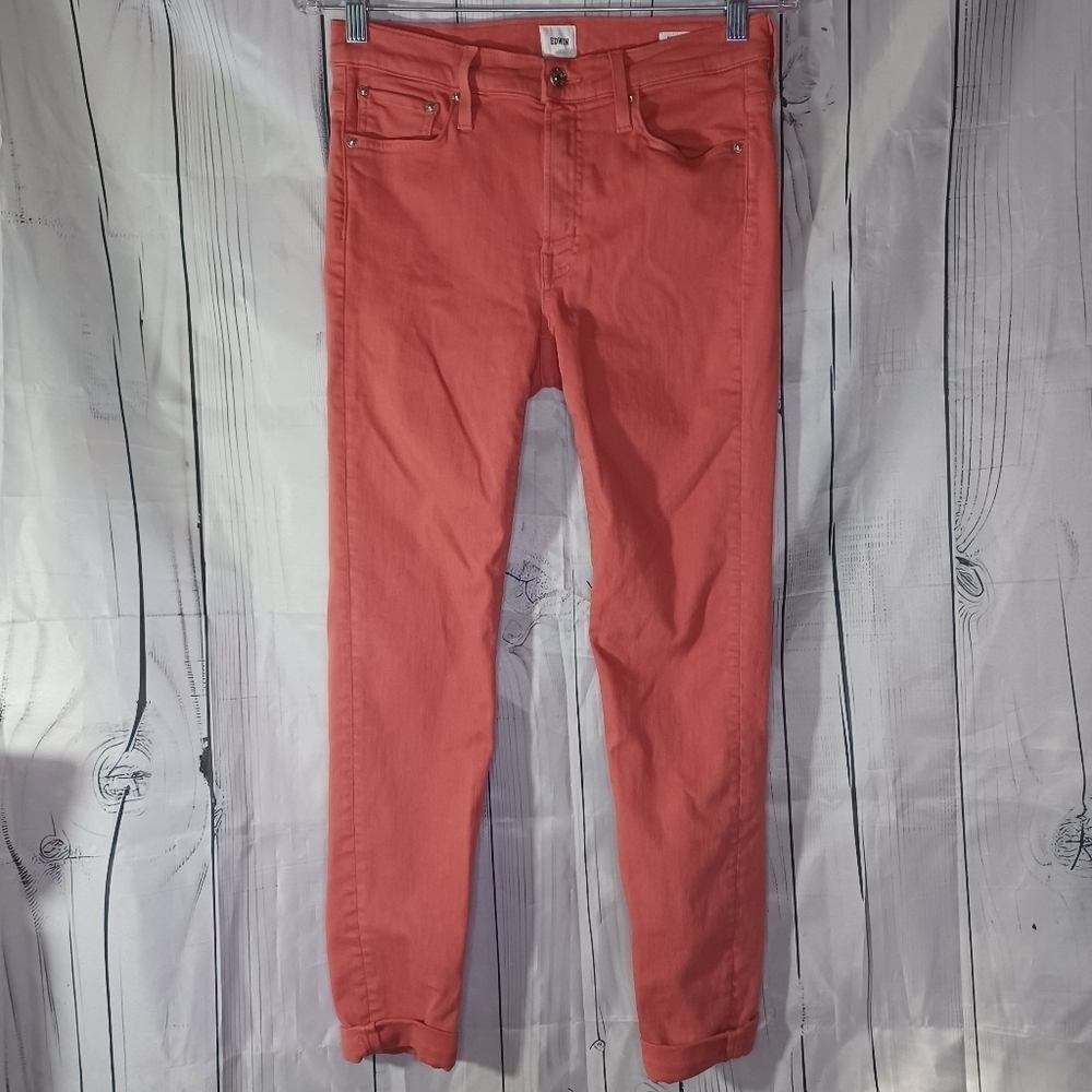 Edwin Pixie Mid Rise Skinny Ankle Colored Denim Preppy Jeans